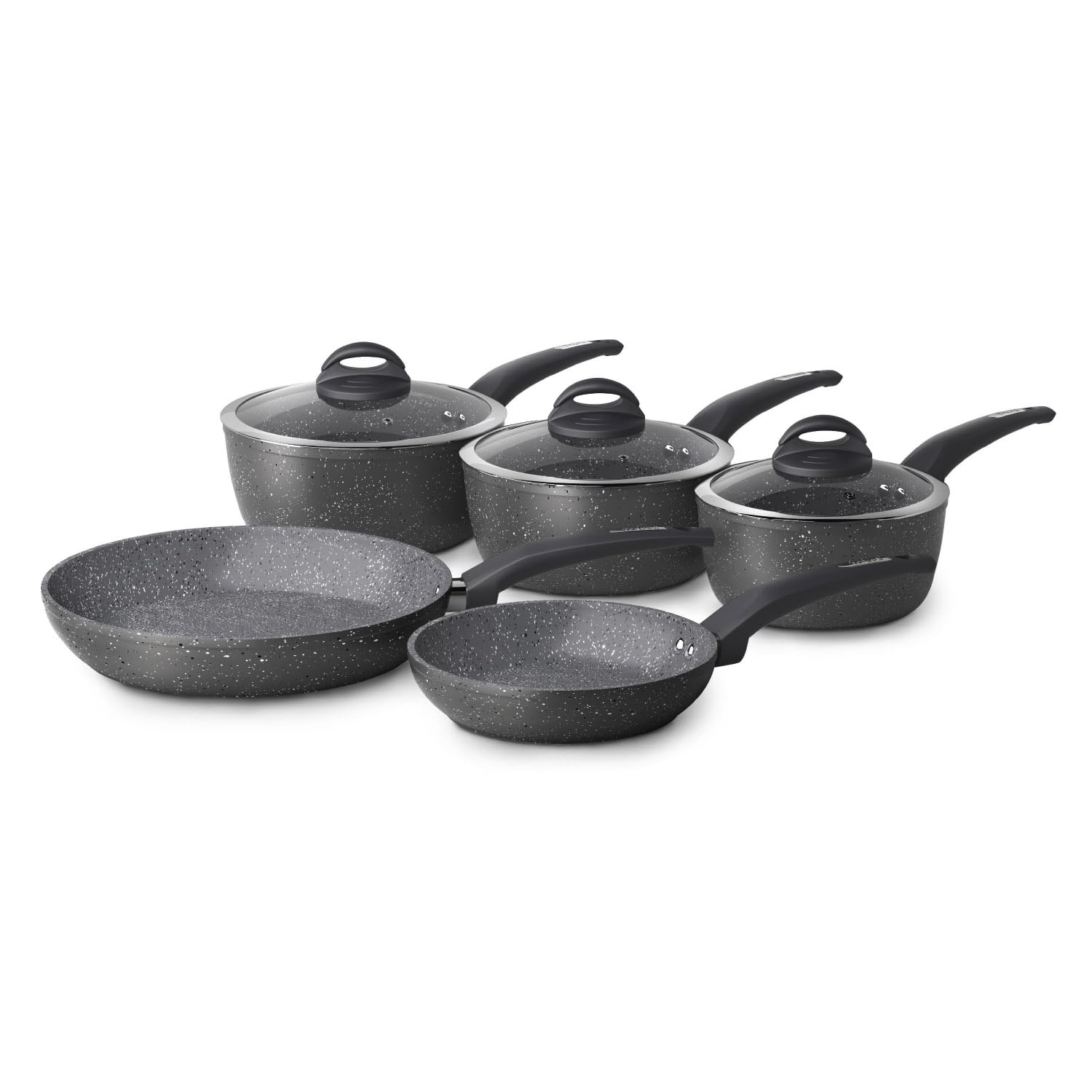 Redchef Set di pentole e padelle in ceramica antiaderente, 16 pezzi, set di pentole antiaderenti con manico staccabile, atossico, senza PFAS PFOA e PTFE, set di pentole in ceramica per camper, per
